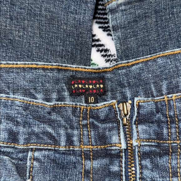 (Vintage) Heart Moon Star Split Hem Flare Jeans, Sz. 10 - Picture 13 of 16